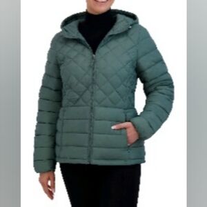 Women's ZeroXposur Gianna hooded quilted puffer jacket XL sage leaf